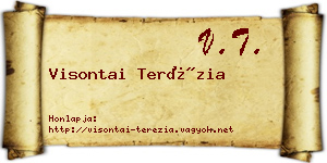 Visontai Terézia névjegykártya